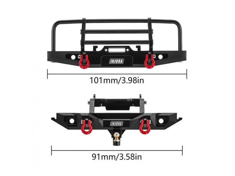 Alu Bumpers met Verlichting voor TRX-4m Defender - 4M-88