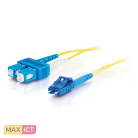 Cables To Go 85591 Glasvezel kabel 10 m LC SC OFNR Geel