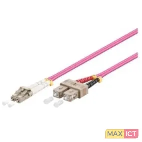 Good Connections Alcasa LW-830LS4 Glasvezel kabel 30 m LC SC OM4 Paars