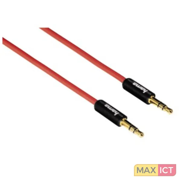 Hama 0.5m 3.5mm/3.5mm audio kabel 0,5 m Rood