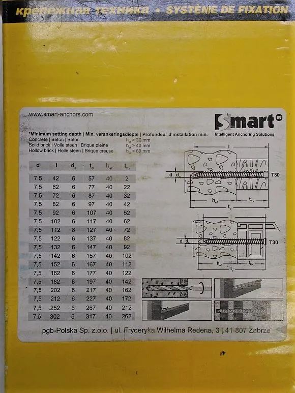 Kozijnschroef 132 x 7,5 mm vz., doos 100 stuks