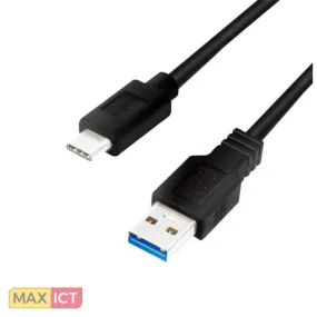 LogiLink LogiLink CU0169 USB-kabel USB 3.2 Gen 1 (3.1 Gen 1) 1,5 m USB C USB A Zwart