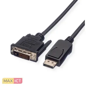 Roline VALUE DisplayPort Kabel DP Male - DVI (24+1) Male, LSOH 1,0m