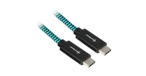 Sharkoon USB 3.2 kabel, USB-C > USB-C (Zwart/lichtblauw, 0,5 meter)
